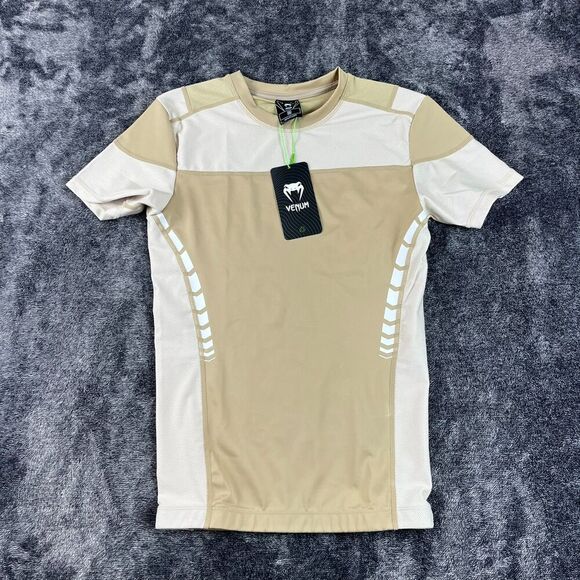 Venum Tempest Rashguard Short Sleeve MMA Shirt Men's M Brown NWT Fight - Picture 1 of 8